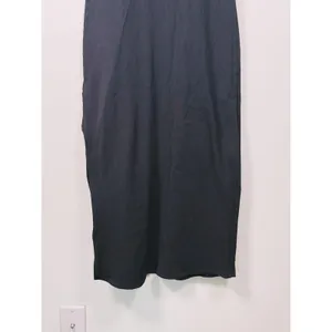 Abercrombie & Fitch Sleeveless Ribbed Side Slit Midi Dress Size S Tall Black LBD thumbnail 9