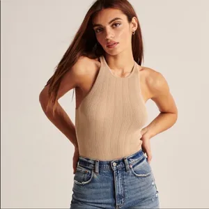 Abercrombie & Fitch Scuba Sweater Knit Bodysuit Top thumbnail 5