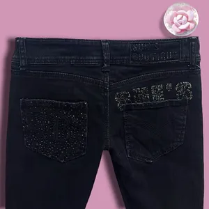 BIK BOK Black Bling cigarette Style Ankle Jeans Sues Boutique Sz M, 10 Long thumbnail 4