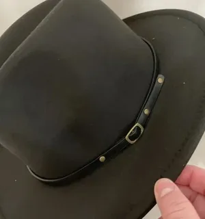 Leopard print wide brim cowboy hat thumbnail 1