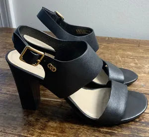 Cole Haan Octavia Black Leather Sandal size 7‎ thumbnail 1