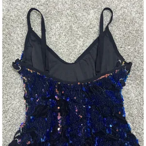 iHeartRaves Sequin Burnout Lace Up Bodysuit Rave Festival Party EDM Size S thumbnail 10