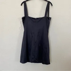 House‎ of CB Kara Black Satin Mini Dress Quilted Bust Womens XL NWOT thumbnail 5