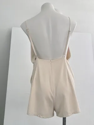 Anthropologie Mable Cowl Neck Front Backless Romper SIZE LARGE NWOT thumbnail 6
