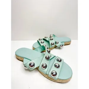 Marc Fisher Sandals Womens Size‎ 6 Green Prisca Crisscross Espadrille Slides thumbnail 8