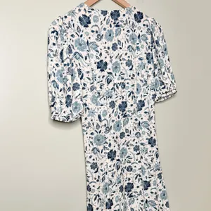 NWT Faherty Sorrento Print Dreamer Floral Maxi Dress Blue White Women’s Size XXS thumbnail 7