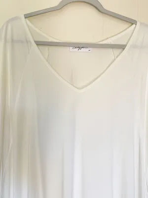 NEW CARLY JEAN LOS ANGELES CJLA Boyfriend Tee Ivory XXXL thumbnail 2