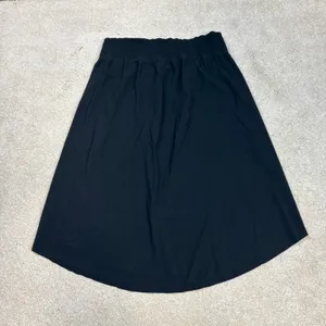 Athleta Cosmic Skirt Black Tan Hi Lo Stretch Pockets Size S thumbnail 2