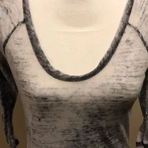 Michael Lauren 3/4 Sleeve Grey Washed Shirt thumbnail 2