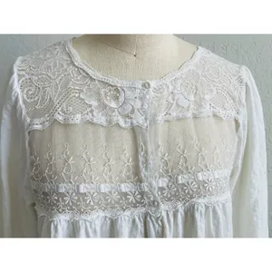 Vintage 1960s Christian Dior White Lace Nightgown Maxi Gown Small thumbnail 4