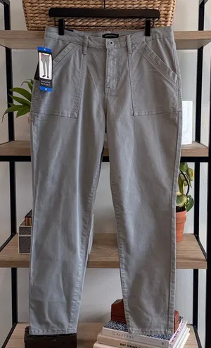NWT Banana Republic High Rise Twill Woven Ankle Gray Trouser Pant, 10 thumbnail 1