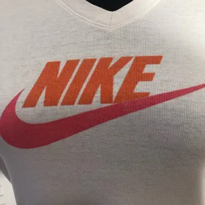 Vintage 90s Nike Swoosh Logo V Neck T Shirt White Pink Large thumbnail 10