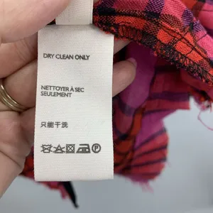 Anthro‎ We The Free People Size XS Shirt Pacific Dawn Red Pink Plaid Ruched NEW thumbnail 9