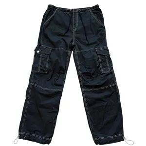 Garage Cargo Pant Black XS Contrast Stitching Skater Gorpcore Streetwear Utility thumbnail 2