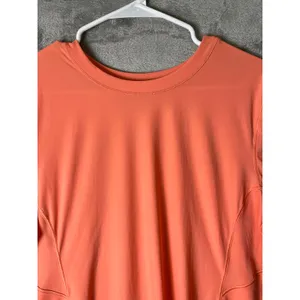 Lululemon UV Protection Fold-Over Running Shirt Sunny Coral UPF 40+ Women's 10 thumbnail 2