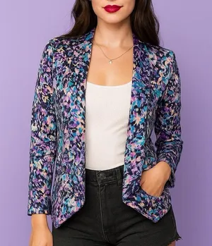 ✨Retro Y2K Watercolor Blazer✨Size M thumbnail 1