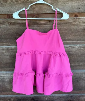 The Impeccable Pig Pink Ruffle Top thumbnail 1