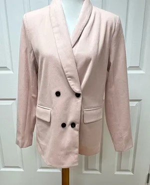 Light Pink double-breasted‎ blazer - Size M - NEW With Tags. thumbnail 1
