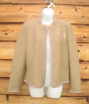 Tan Camel Wool Jacket Tan Size 8 thumbnail 1