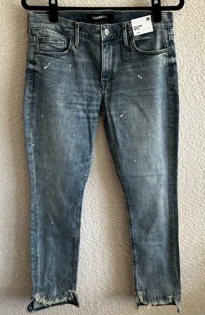 Express Women’s NWT Super Skinny Mid‎ Rise Stretch Jeans Original Size 8R thumbnail 1