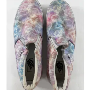 Vans Classic Slip On Pastel Tie Dye Heart Print Sneakers Womens 6 Multi Color thumbnail 6