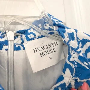 Tuckernuck Hyacinth House Blue White Simmons Ruffle Sleeve High Neck Mini Dress thumbnail 7