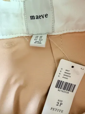 Maeve Curved Cropped Chino Pants, Size 2P thumbnail 8