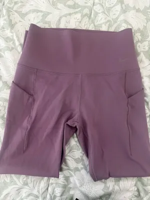 Nike Women's Mauve/Purple High-Waist Pocket Leggings thumbnail 3