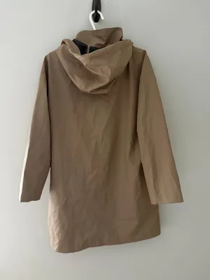 Reserved Oversized Long Hooded Raincoat Women’s L Tan thumbnail 7