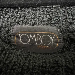 Vintage Tomboy Black Cowl Neck Sweater Textured Knit Pullover Medium‎ 80s 90s thumbnail 2