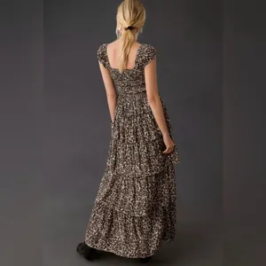 Ciao Lucia Catalina‎ Square Neck Tiered Maxi Dress Medium NWOT thumbnail 7