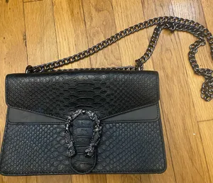 Leather Shoulder Bag Chain Purse for Women thumbnail 1