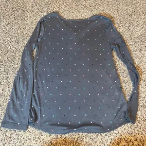 Croft Barrows Intimates Womens Gray Star Print Long Sleeve Henley‎ Shirt Size S thumbnail 5