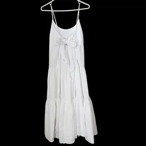 J. Crew White Strappy Tie Back Summer Beach Dress in White Size Small thumbnail 2