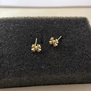 7mm CZ Cross Stud Earrings for Men Women Streetwear Punk Hip Hop Unisex Earrings thumbnail 4