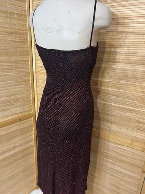 City Triangles Y2K vintage black and red glitter dress adjustable straps medium thumbnail 4