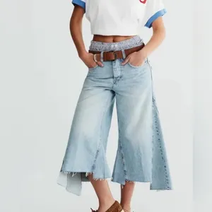 We The Free Ripple Wide Leg Crop Jeans in Little Coast sz 25 NWT thumbnail 2