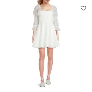 Amanda Uprichard Lalita Organza Puff Sleeve Mini Dress White NWT XS thumbnail 6