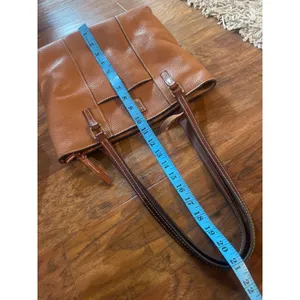 DOONEY & BOURKE Small Pebble Lexington Shopper Tote Purse Bag Caramel Leather thumbnail 12