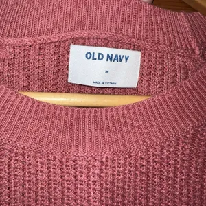 Old Navy Pink Mauve Waffle Knit Crewneck Sweater Casual So Soft Medium thumbnail 4