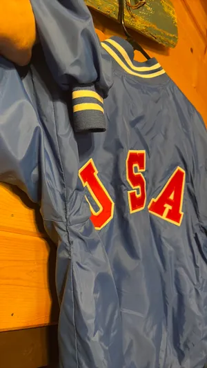 OLYMPIC PRIDE Vintage USA baseball jacket Blue Size M thumbnail 8