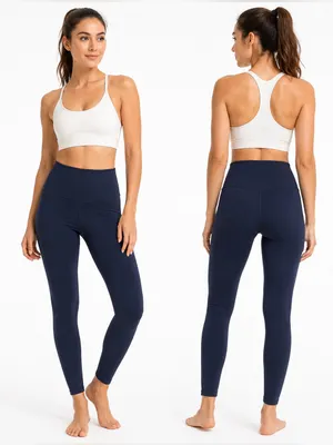 High-Rise Navy Leggings thumbnail 2