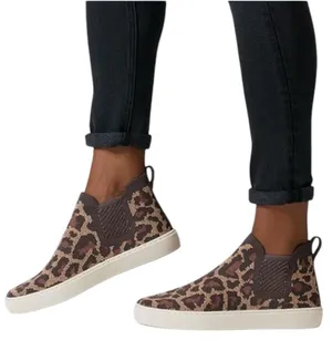 Rothy’s Chelsea Sneaker Boot Bootie Wildcat Leopard 8.5 Retired thumbnail 1