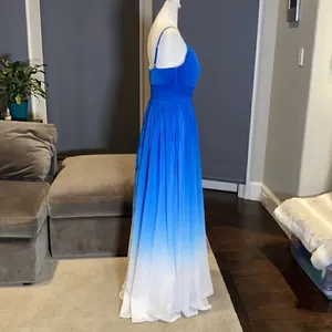 Women’s Full Length Ombré Chiffon Prom Party Wedding Formal Dress Size 6 NWT thumbnail 5