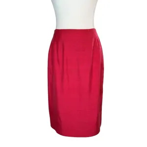 Vintage 90s Liz Claiborne 100% Silk Red Skirt Suit Set Bow Embroidery Size 6‎ thumbnail 11