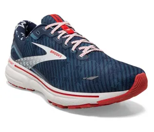 Brooks Men's Navy and Red Performance Running Shoe thumbnail 1