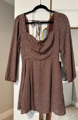 Abercrombie Brown Polka Dot Dress thumbnail 1