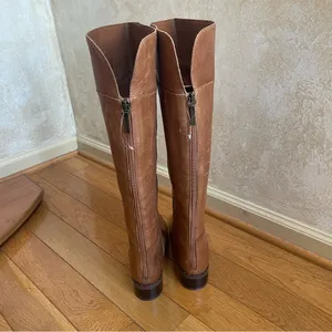 Franco Sarto Women's L-Daya Wide Calf Brown Leather Over the knee Boots Sz 8 thumbnail 5