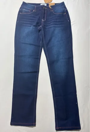 Jean's Denim Women's Size 8 Classic Dark Blue Straight Jeans - Comfy & Stylish! thumbnail 1