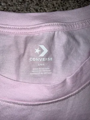 Converse Star Chevron Cropped T-Shirt in Light Pink thumbnail 3